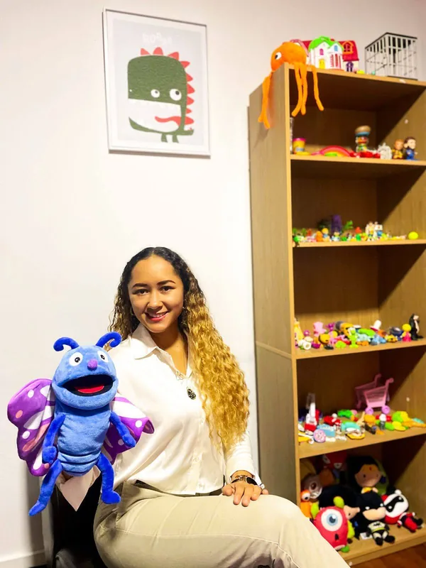 Génesis Morry en un espacio de atención infantil